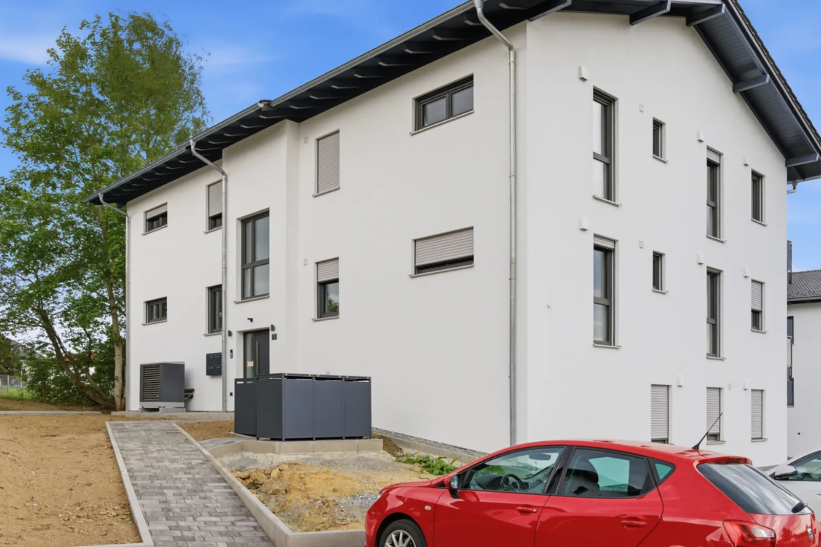 Außenansicht eines Einfamilienhauses