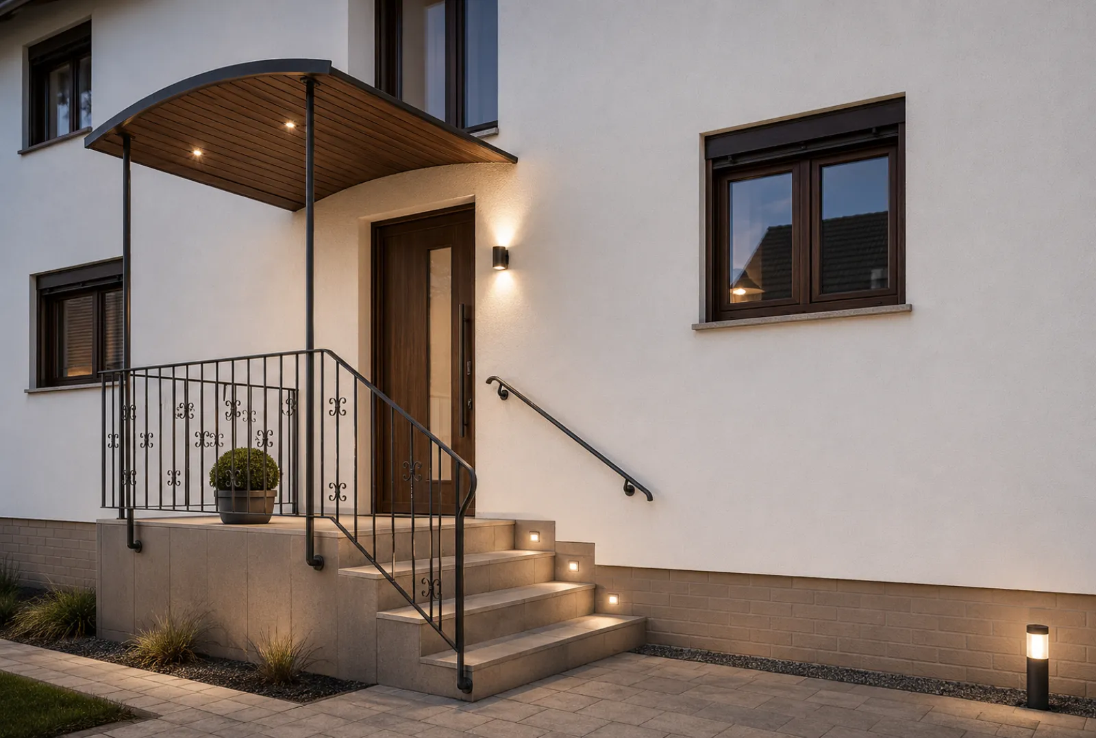 Eingangsbereich mit virtueller Einrichtung, Home Staging