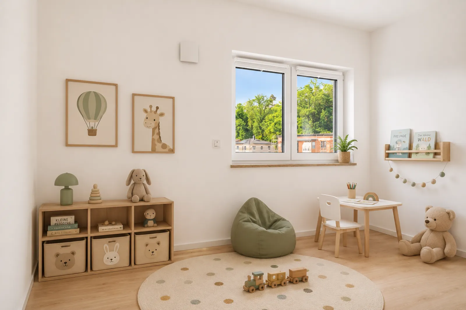 Digital möbliertes Kinderzimmer, Staging Beispiel
