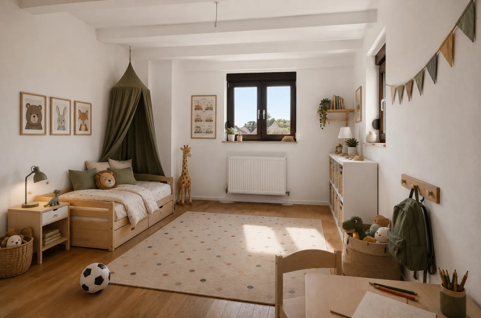 Freundlich eingerichtetes Kinderzimmer – Virtual Home Staging